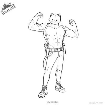 Free printable Meowscles 01 Coloring Page - Free PDF Printable Fortnite Coloring Sheets coloring page